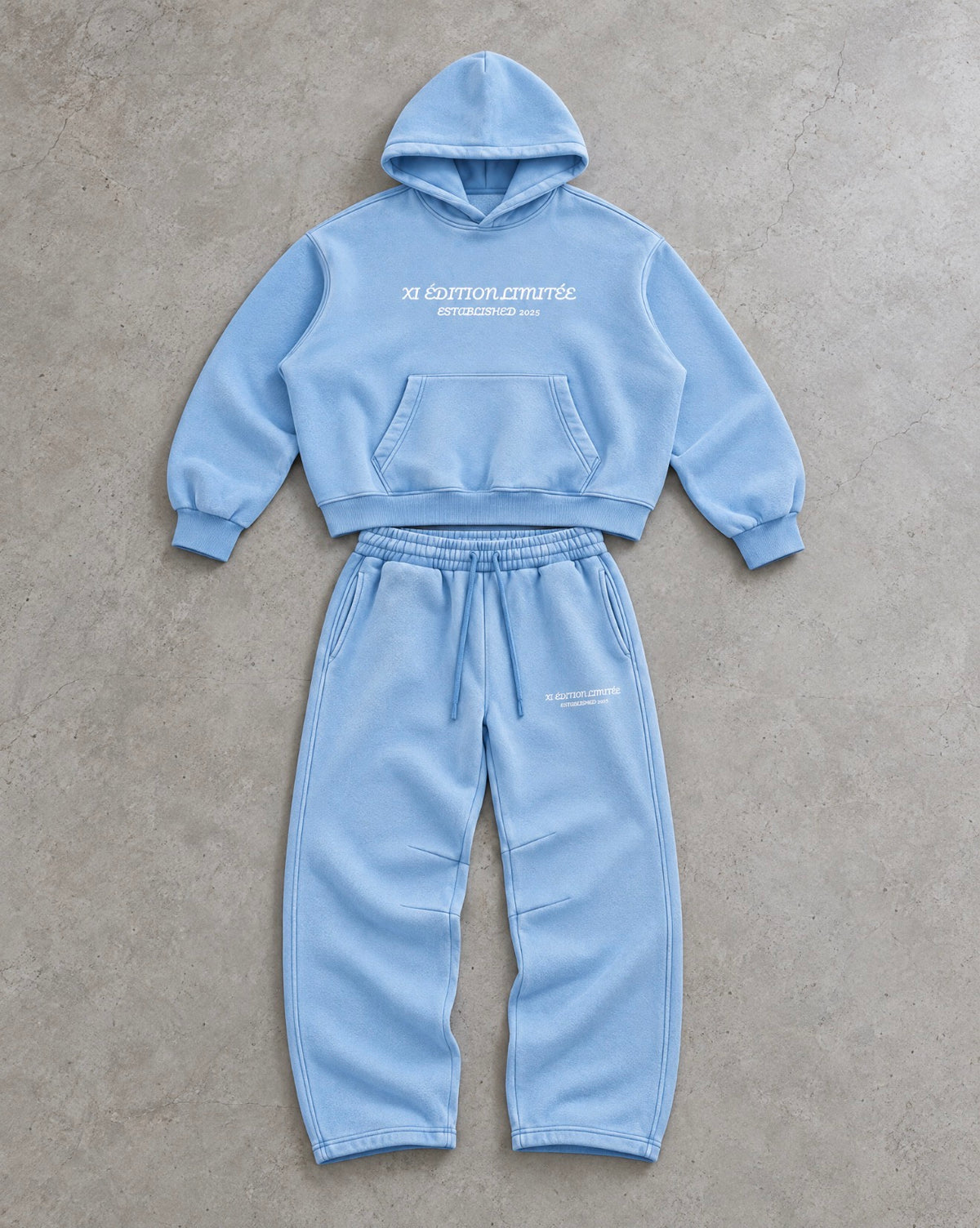 XI ÉDITION LIMITÉE AW26 — Baby Blue Hoodie & Sweatpants