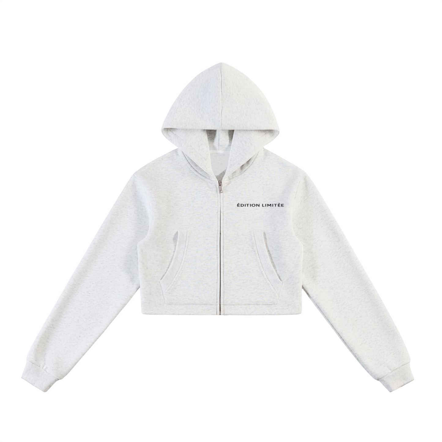 XI Édition Limitée Women's Cropped Zip Hoodie & Sweatpants Set - Grey