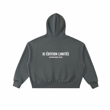 XI Édition Limitée Full Zip Hoodie In Charcoal