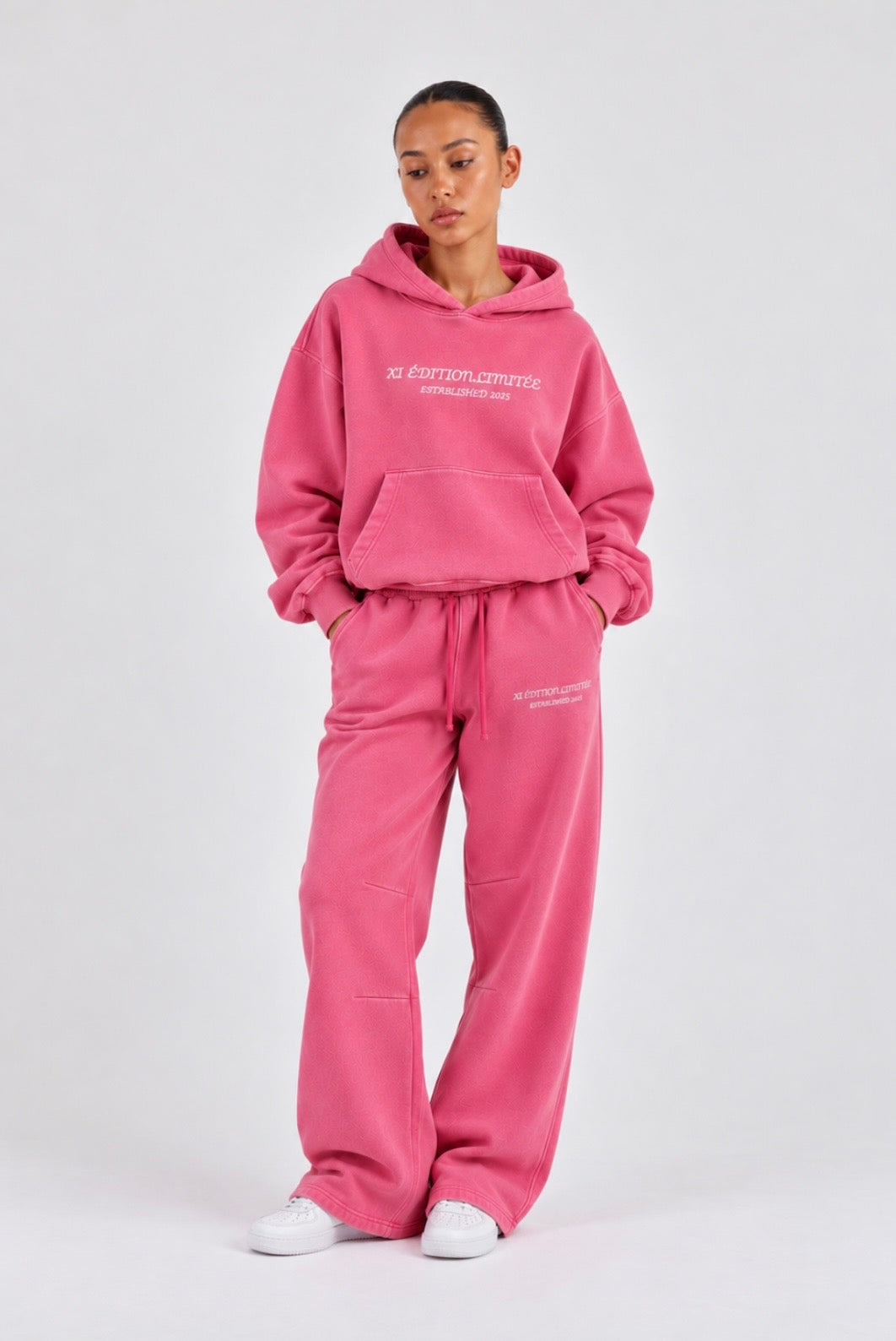 XI ÉDITION LIMITÉE AW26 — Washed Rose  Hoodie & Sweatpants